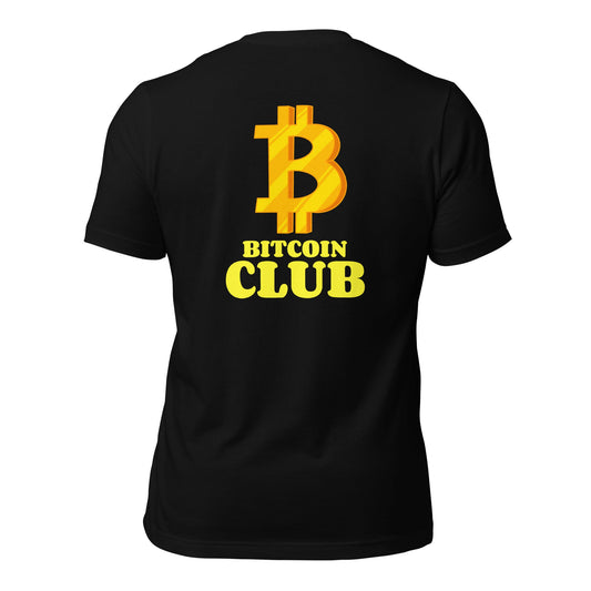 BITCOIN CLUB V5 - Unisex t-shirt ( Back Print ) by DarkByteGear