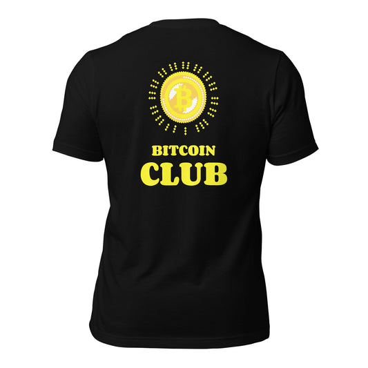 BITCOIN CLUB - Unisex t-shirt ( Back Print ) by DarkByteGear