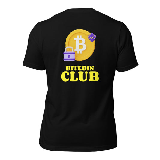 BITCOIN CLUB V7 - Unisex t-shirt ( Back Print ) by DarkByteGear