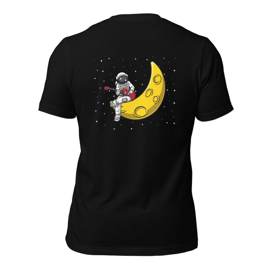 Astronaut Playing - Unisex t-shirt ( Back Print ) by DarkByteGear