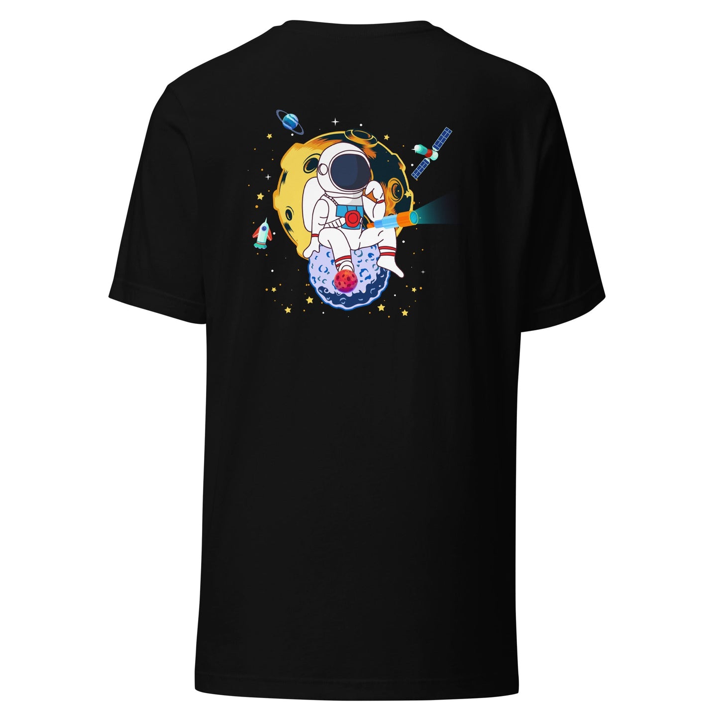 Astranaut catching stars - Unisex t-shirt ( Back Print ) by DarkByteGear