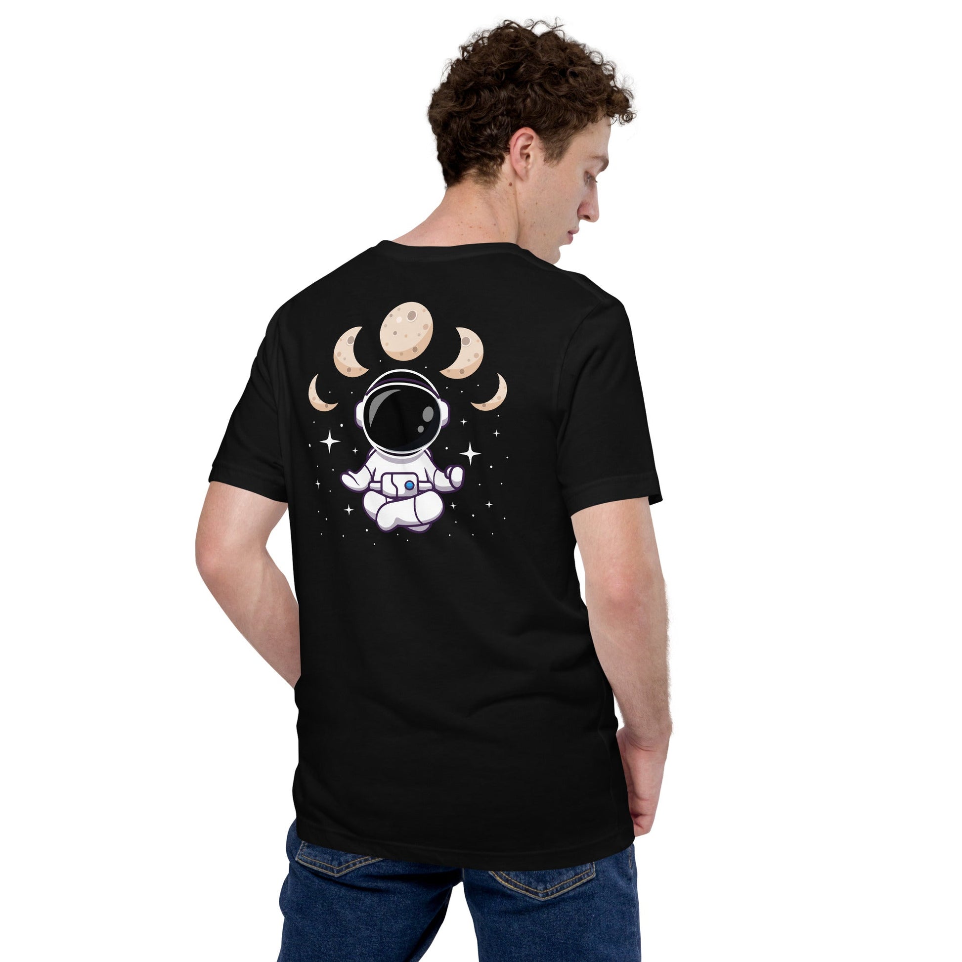Astronaut Meditation - Unisex t-shirt ( Back Print ) by DarkByteGear
