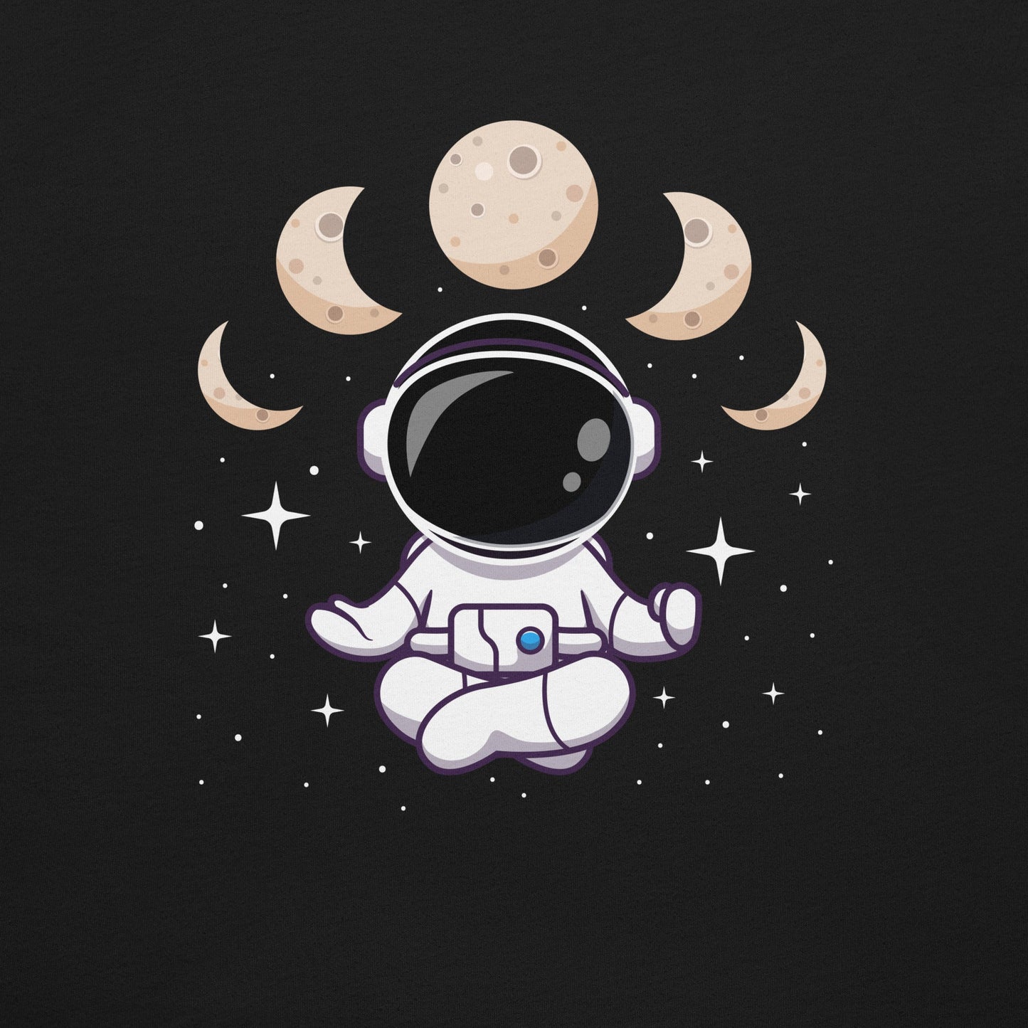 Astronaut Meditation - Unisex t-shirt ( Back Print ) by DarkByteGear