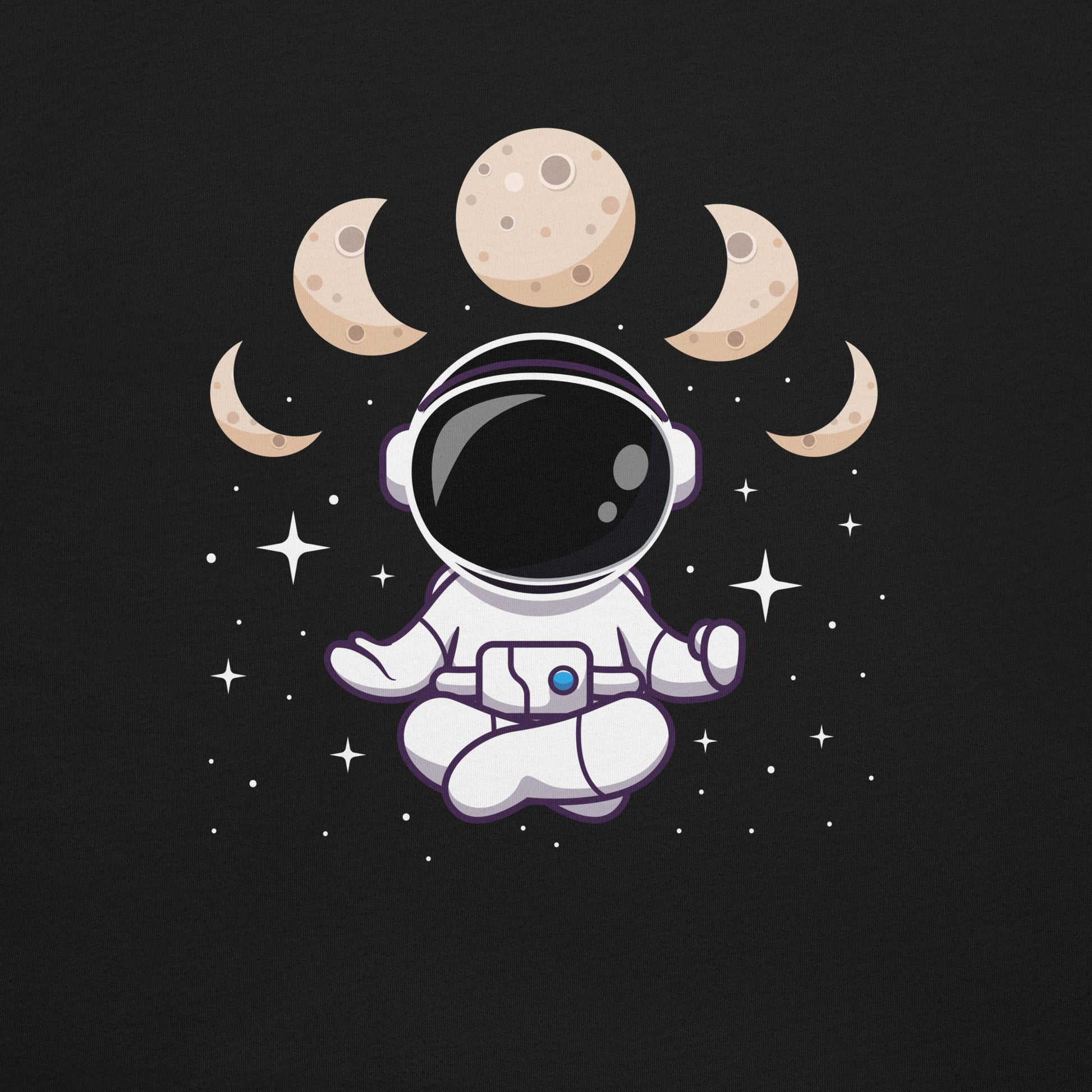 Astronaut Meditation - Unisex t-shirt ( Back Print ) by DarkByteGear