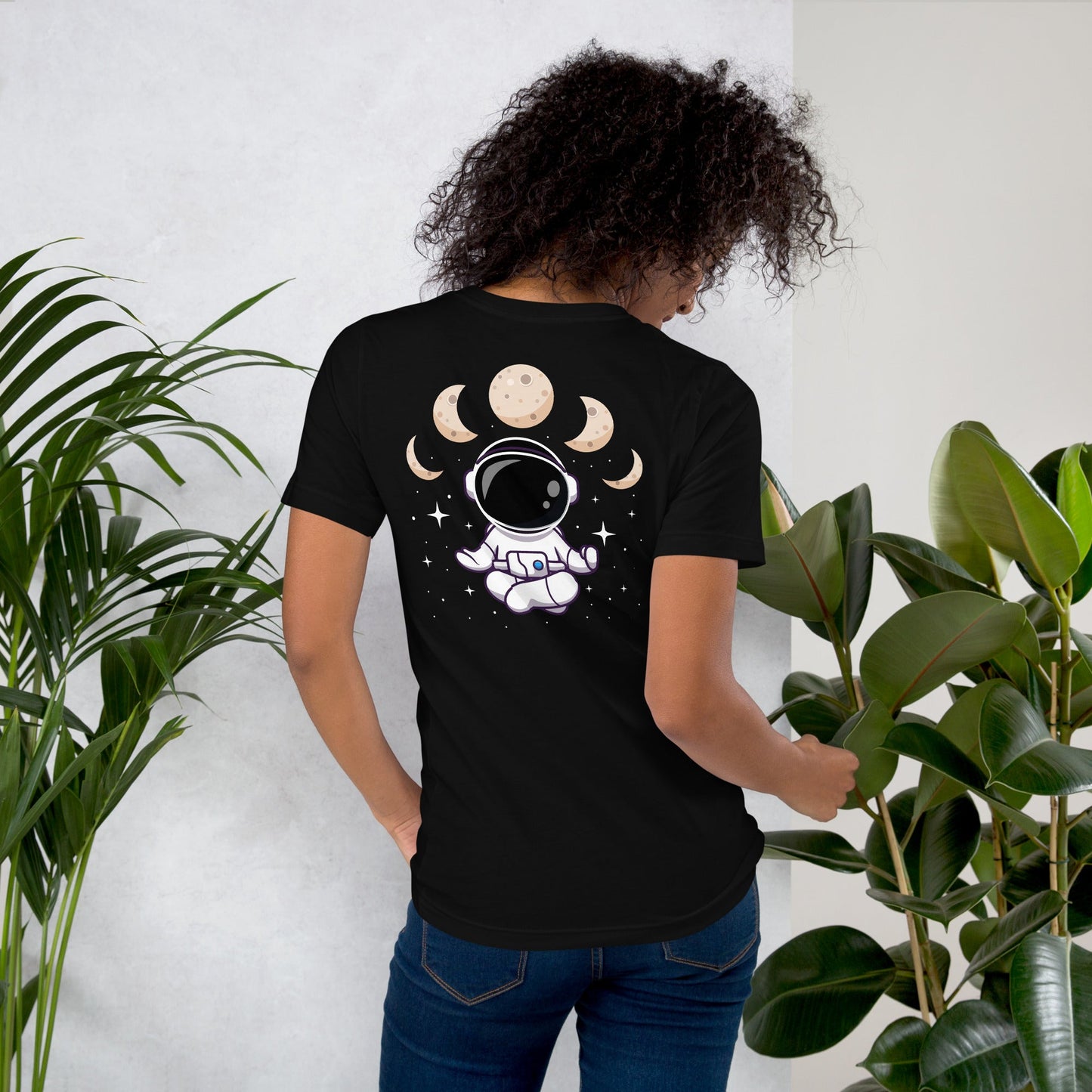 Astronaut Meditation - Unisex t-shirt ( Back Print ) by DarkByteGear