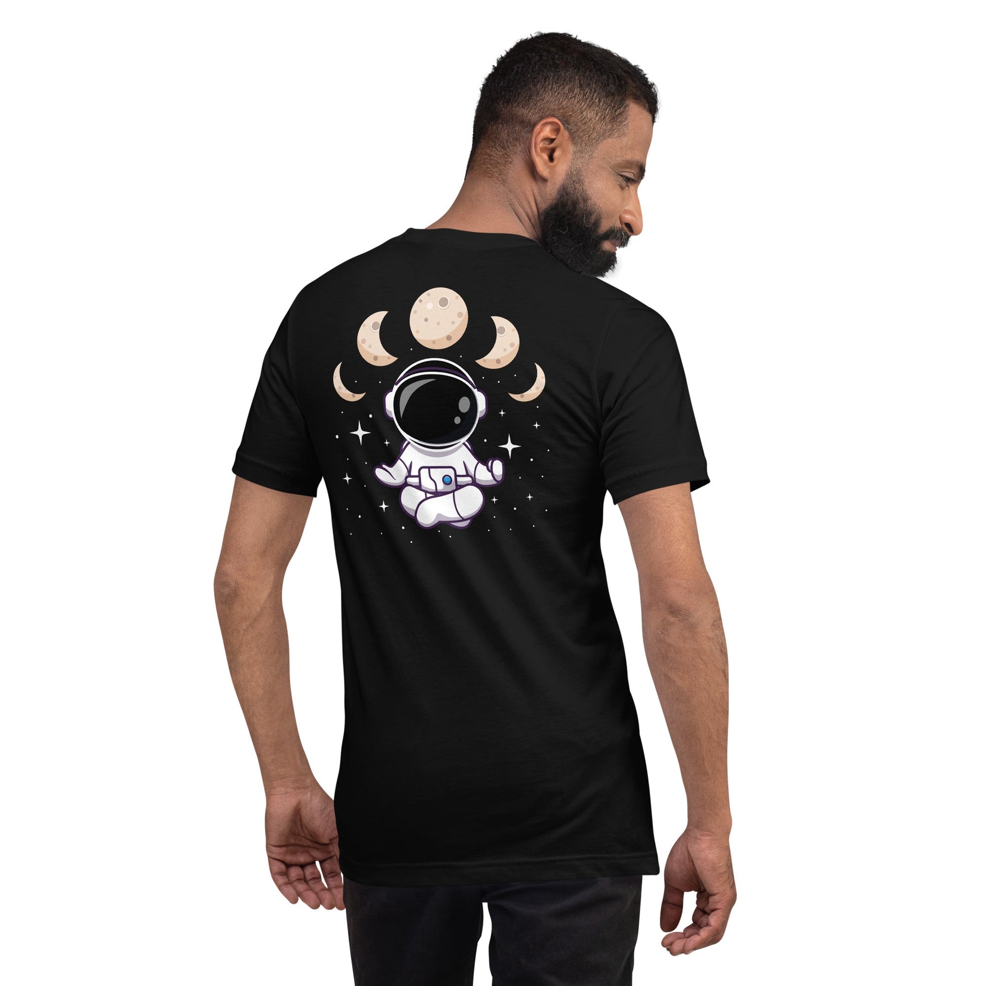 Astronaut Meditation - Unisex t-shirt ( Back Print ) by DarkByteGear