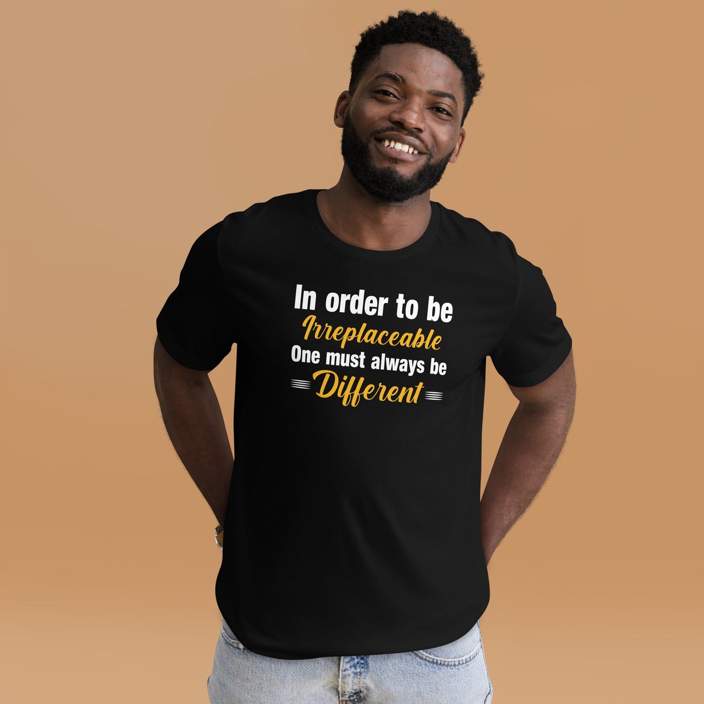 In order to be irreplaceable, one must always be different Unisex t-shirt by DarkByteGear