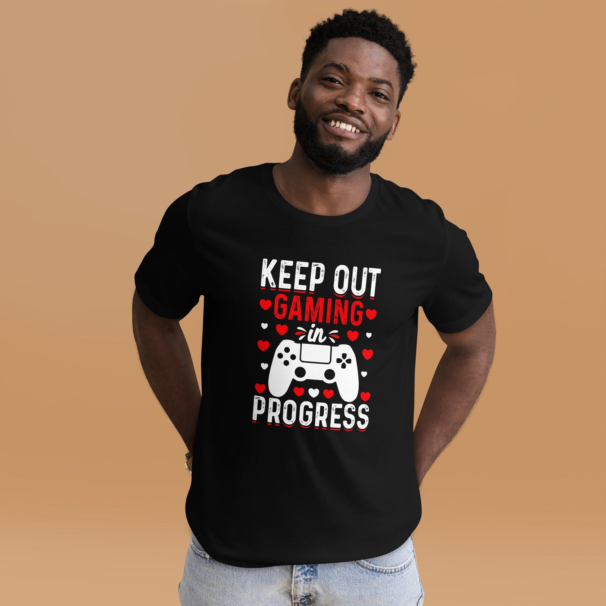 Keep out Gaming in Progress Unisex t-shirt by DarkByteGear