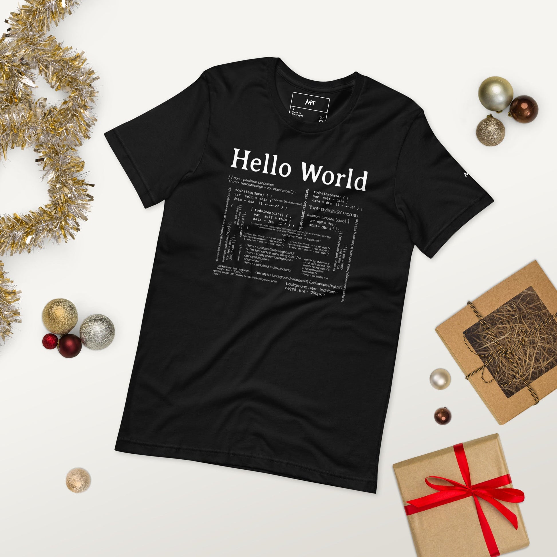 Hello World Computer Programming - Unisex t-shirt by DarkByteGear