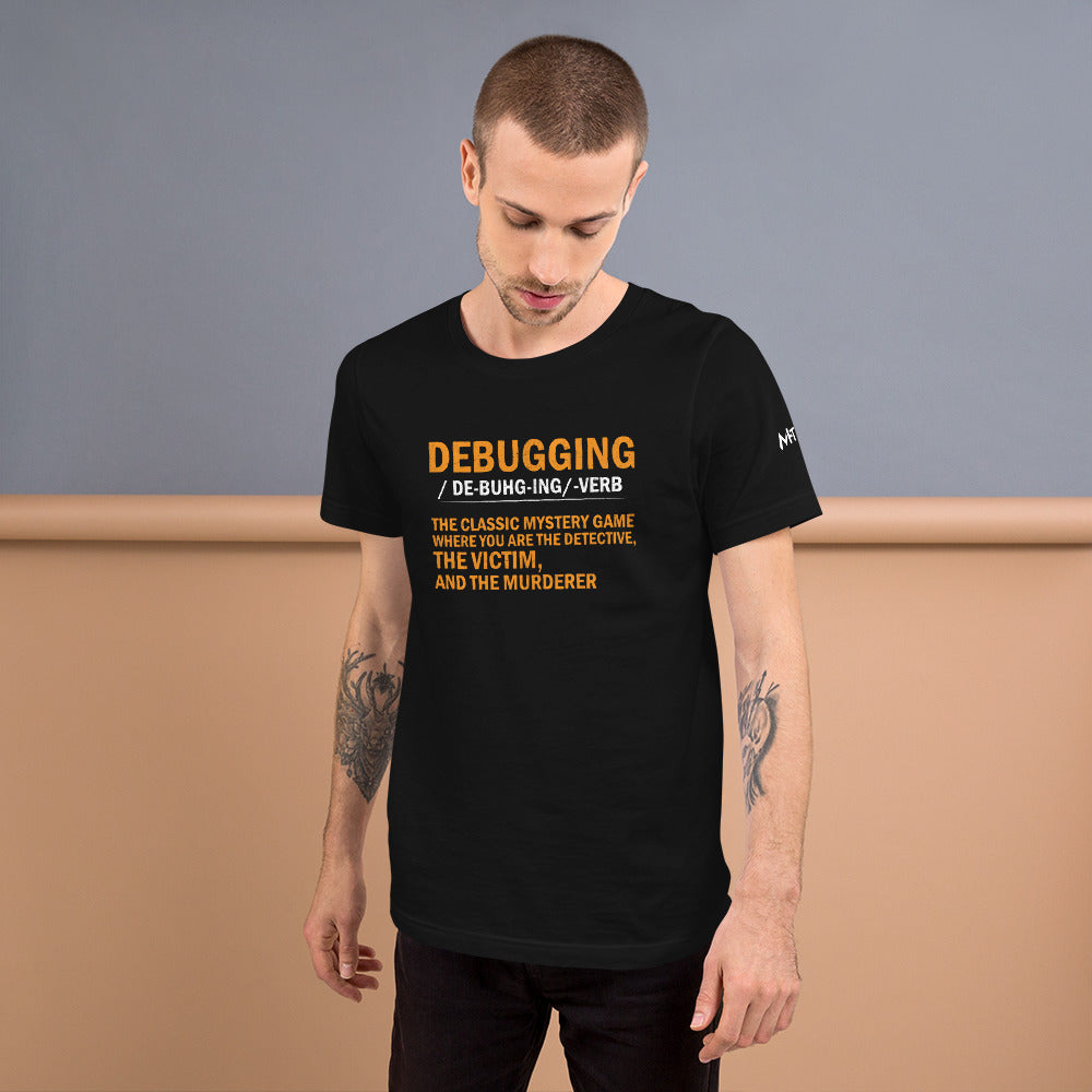 Debugging definition ( Orange Text ) - Unisex t-shirt by DarkByteGear