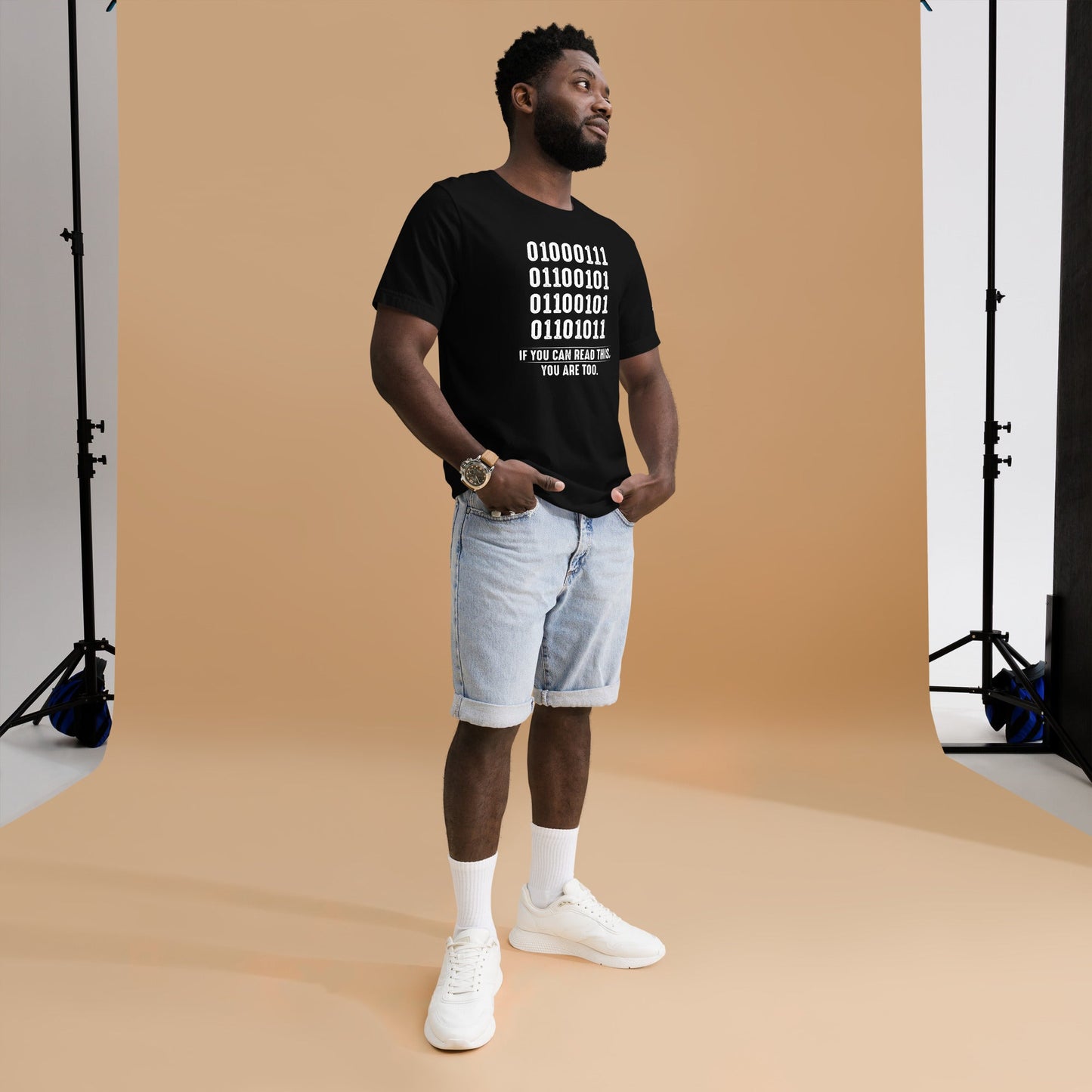 If you can read this, you are too - Unisex t-shirt by DarkByteGear