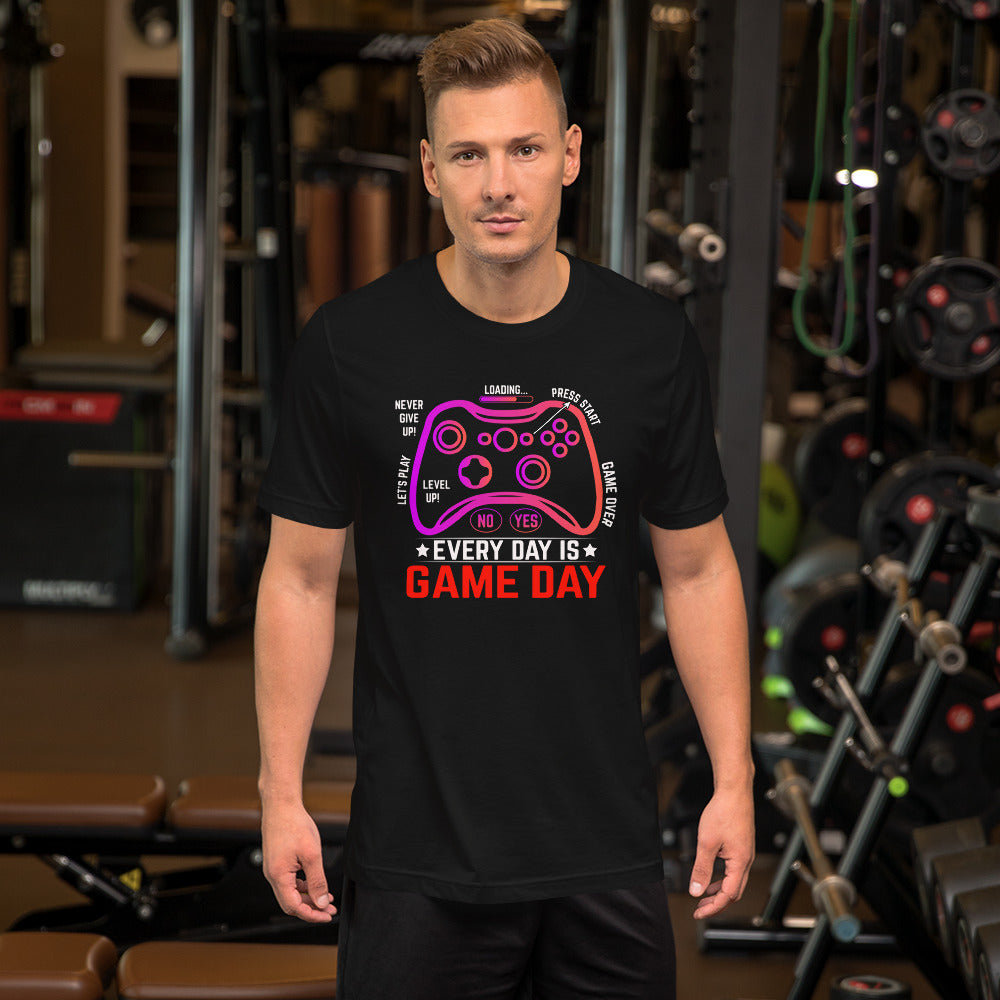 Never Give Up, everyday is Game Day - Unisex t-shirt by DarkByteGear