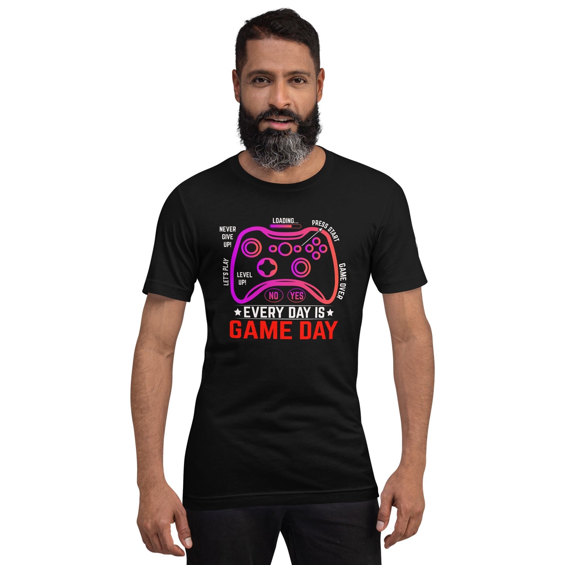 Never Give Up, everyday is Game Day - Unisex t-shirt by DarkByteGear