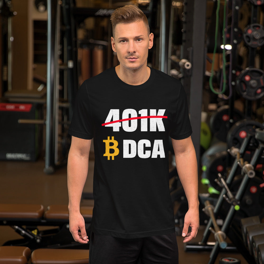 401K Bitcoin DCA Unisex t-shirt by DarkByteGear