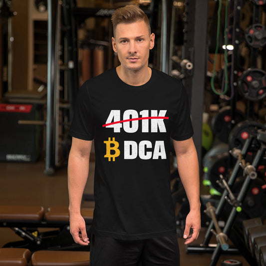 401K Bitcoin DCA Unisex t-shirt by DarkByteGear