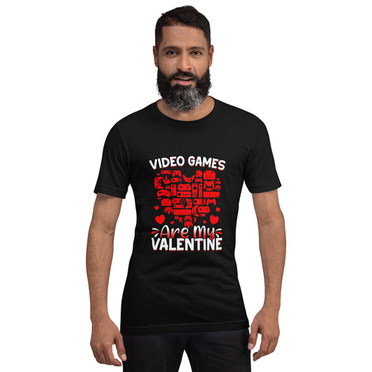 Video games are my valentine Unisex t-shirt by DarkByteGear