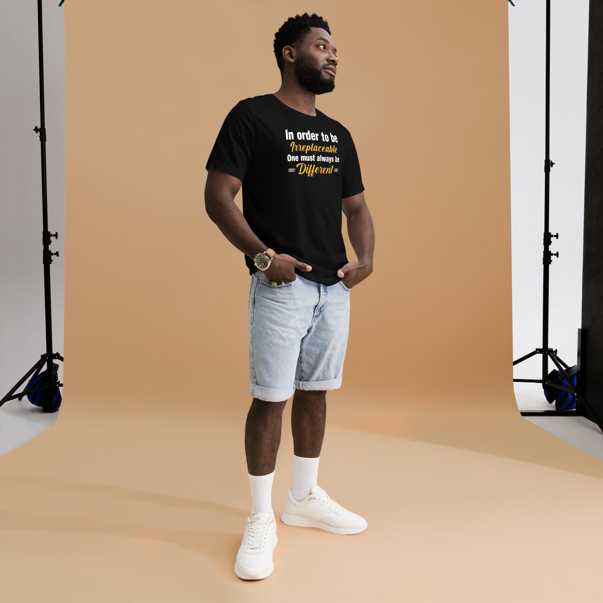 In order to be irreplaceable, one must always be different Unisex t-shirt by DarkByteGear