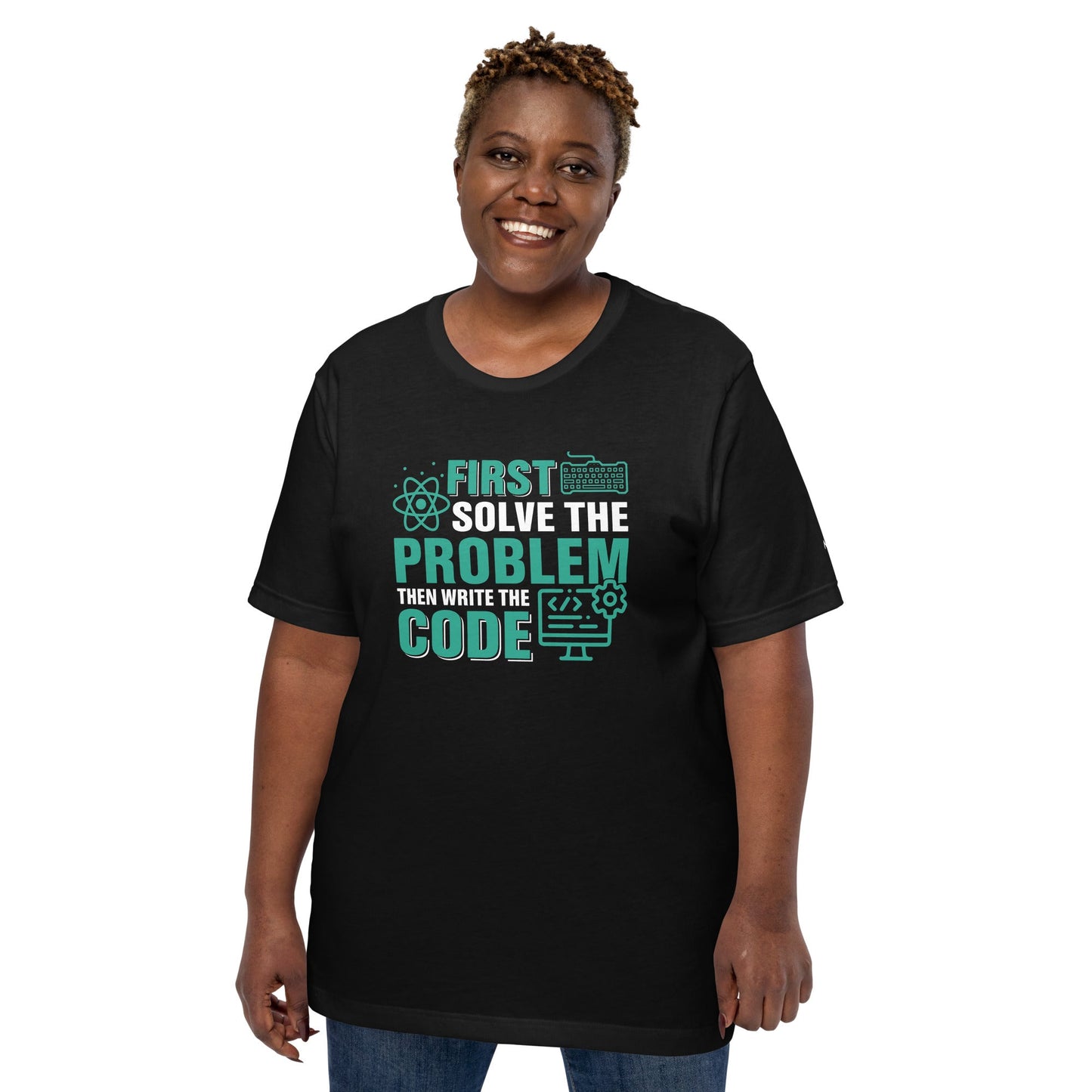 First, Solve the problem; then, Write the code V1 - Unisex T-shirt by DarkByteGear