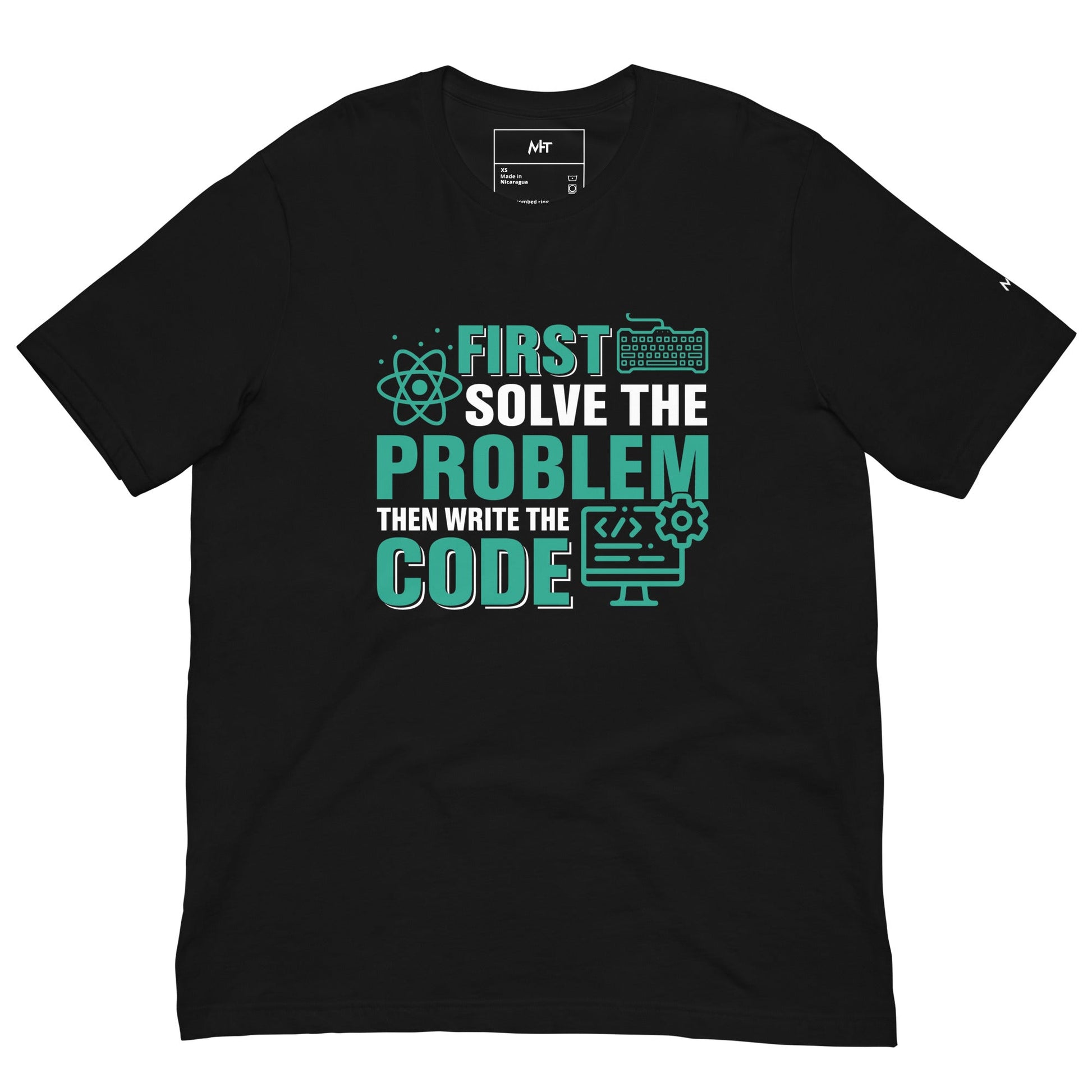 First, Solve the problem; then, Write the code V1 - Unisex T-shirt by DarkByteGear
