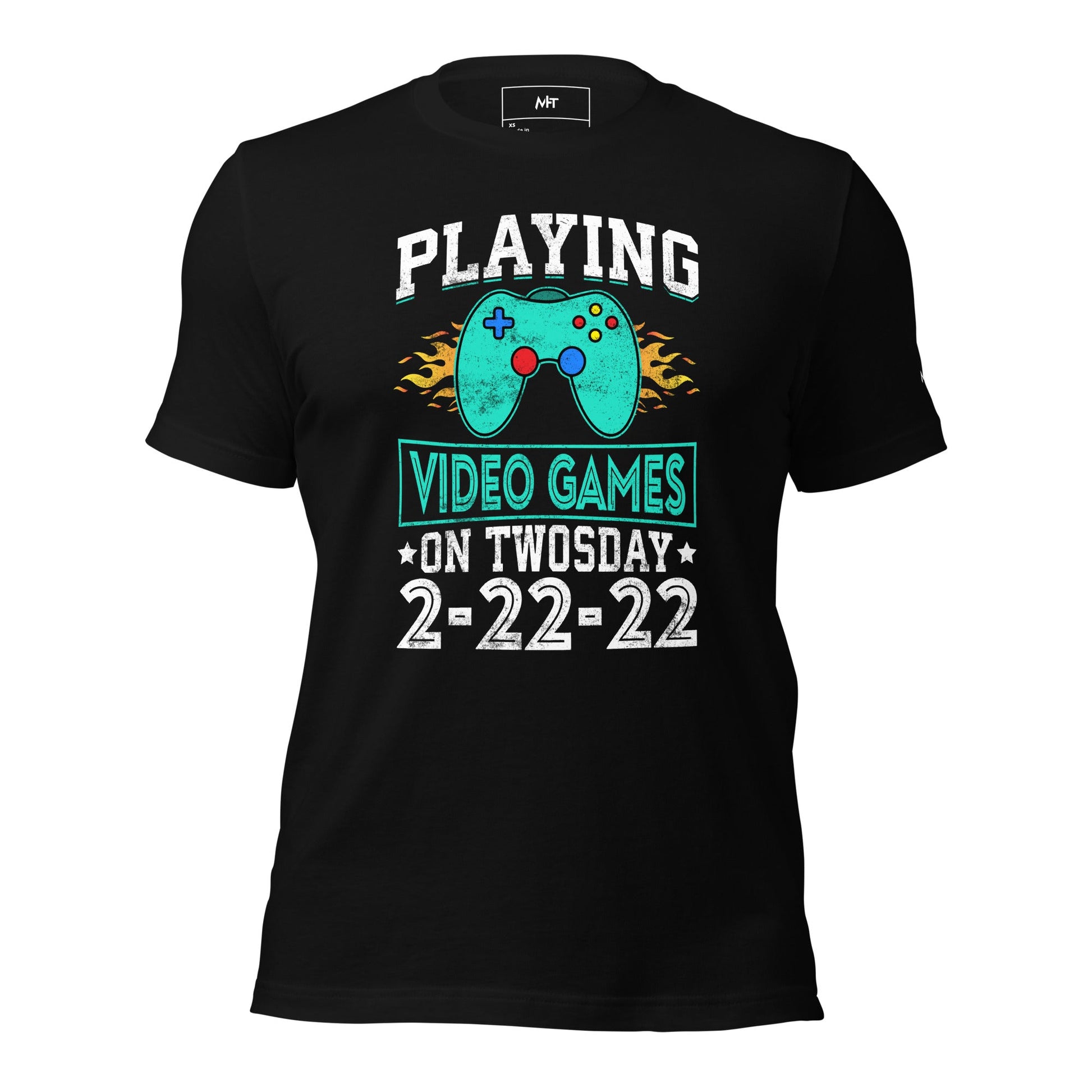 Playing Videogames on Twosday - Unisex t-shirt by DarkByteGear