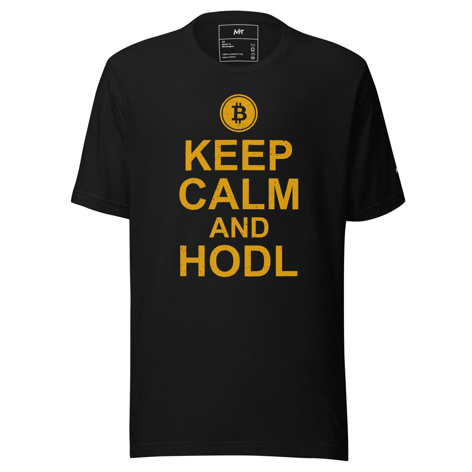 Keep Calm and HODL Unisex t-shirt by DarkByteGear