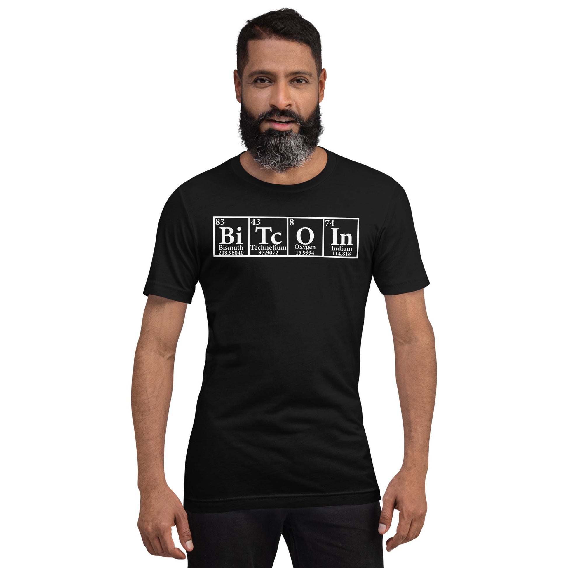 Bitcoin Periodic Table Unisex t-shirt by DarkByteGear