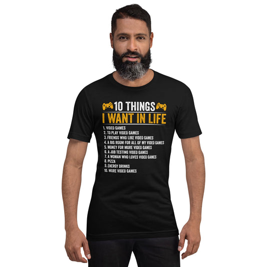 10 Things I Want In Life (Swarna) Unisex t-shirt by DarkByteGear