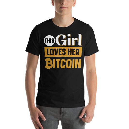 This Girl love her Bitcoin Unisex t-shirt by DarkByteGear