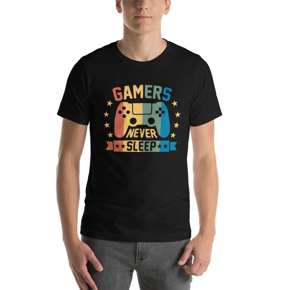 Gamers never sleep - Unisex t-shirt by DarkByteGear