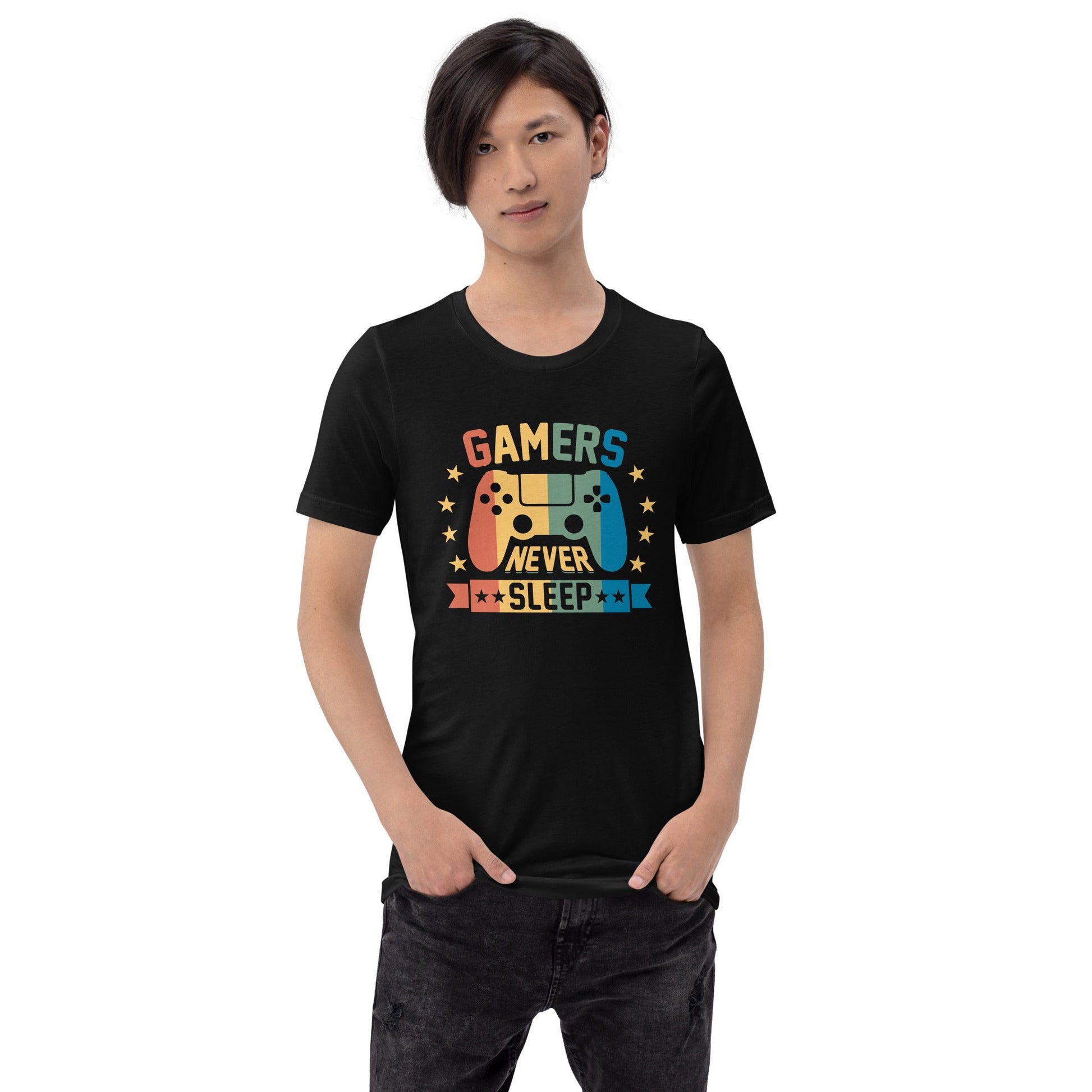 Gamers never sleep - Unisex t-shirt by DarkByteGear