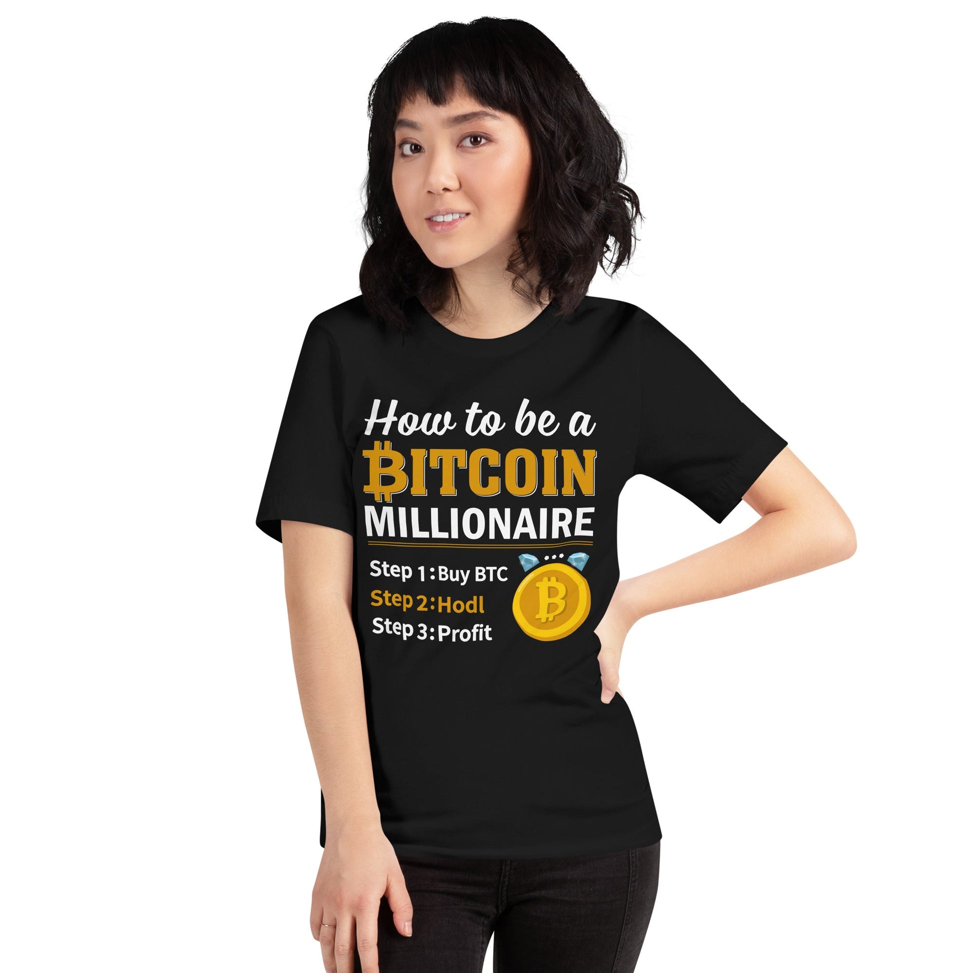 How to be a Bitcoin Millionaire Unisex t-shirt by DarkByteGear