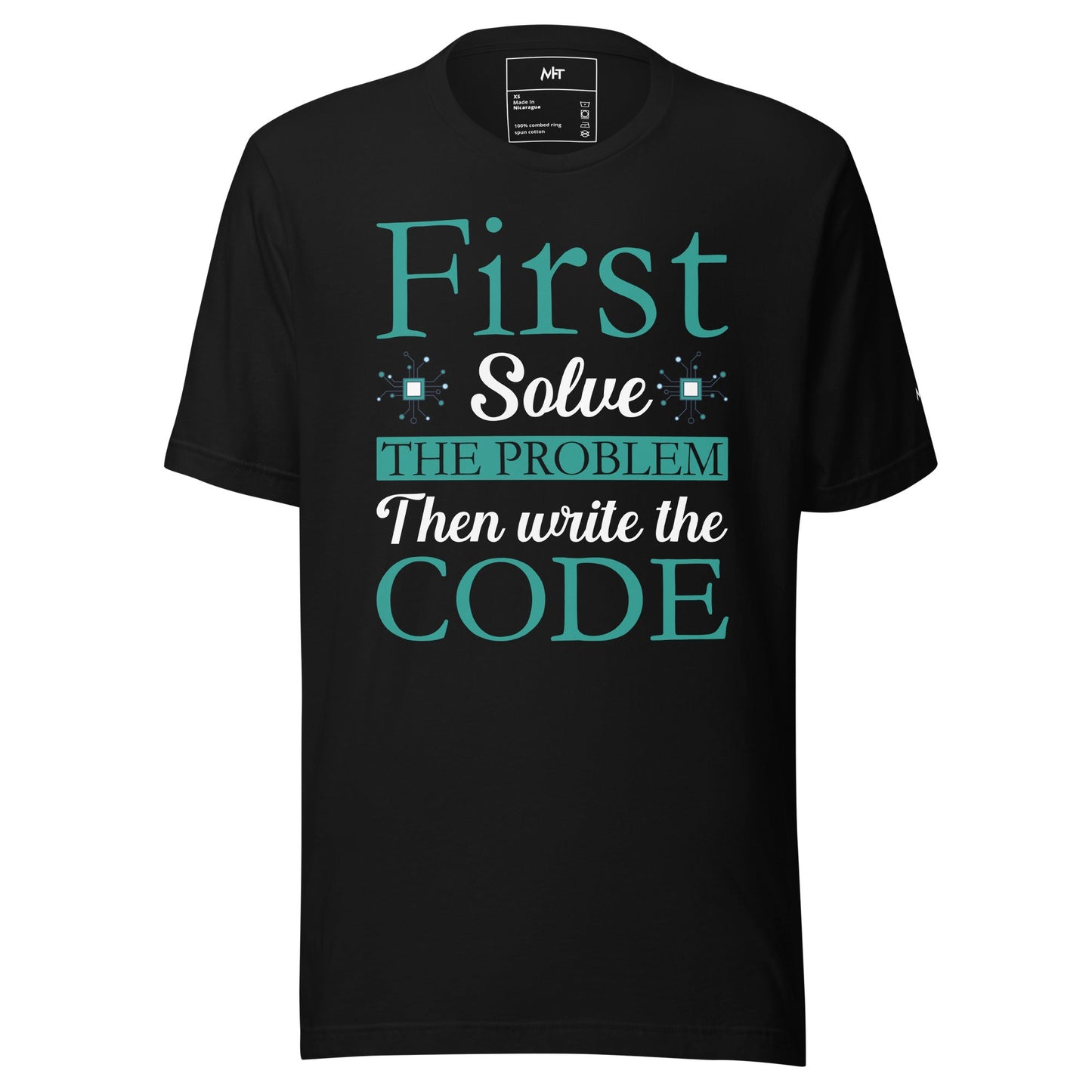 First, Solve the problem; then, Write the code V3 - Unisex t-shirt by DarkByteGear