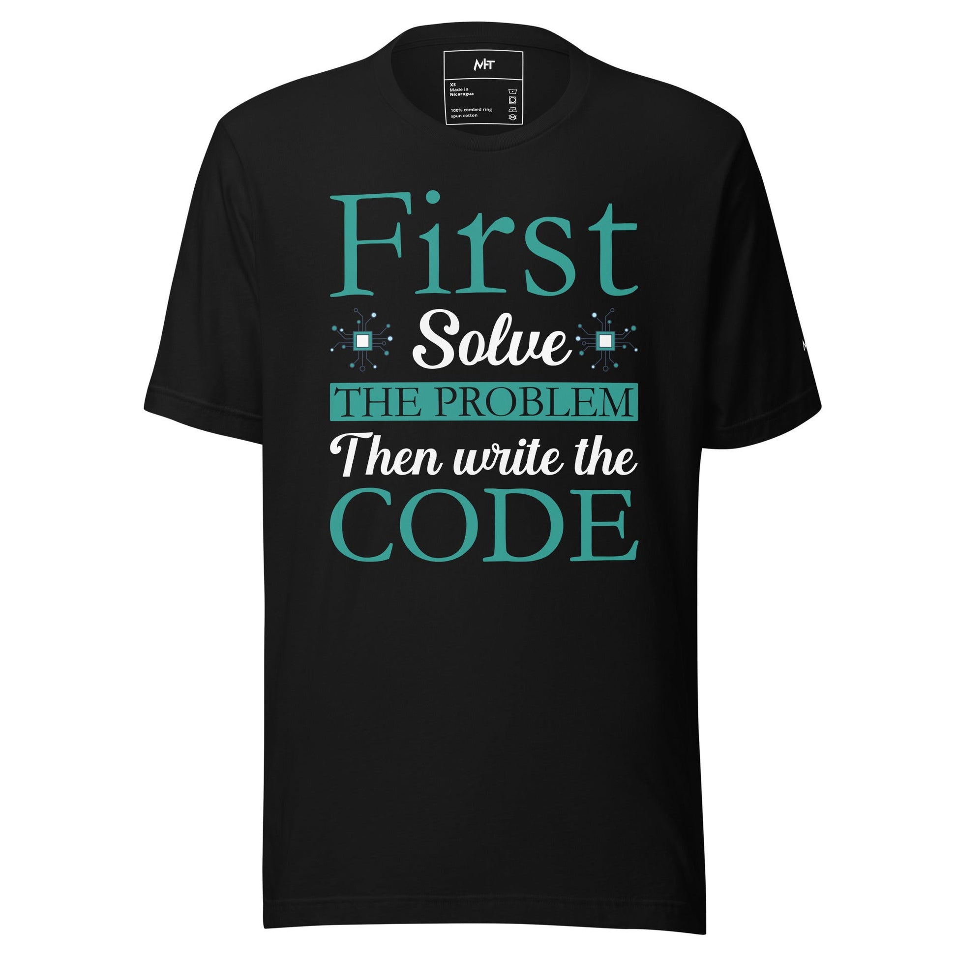 First, Solve the problem; then, Write the code V3 - Unisex t-shirt by DarkByteGear