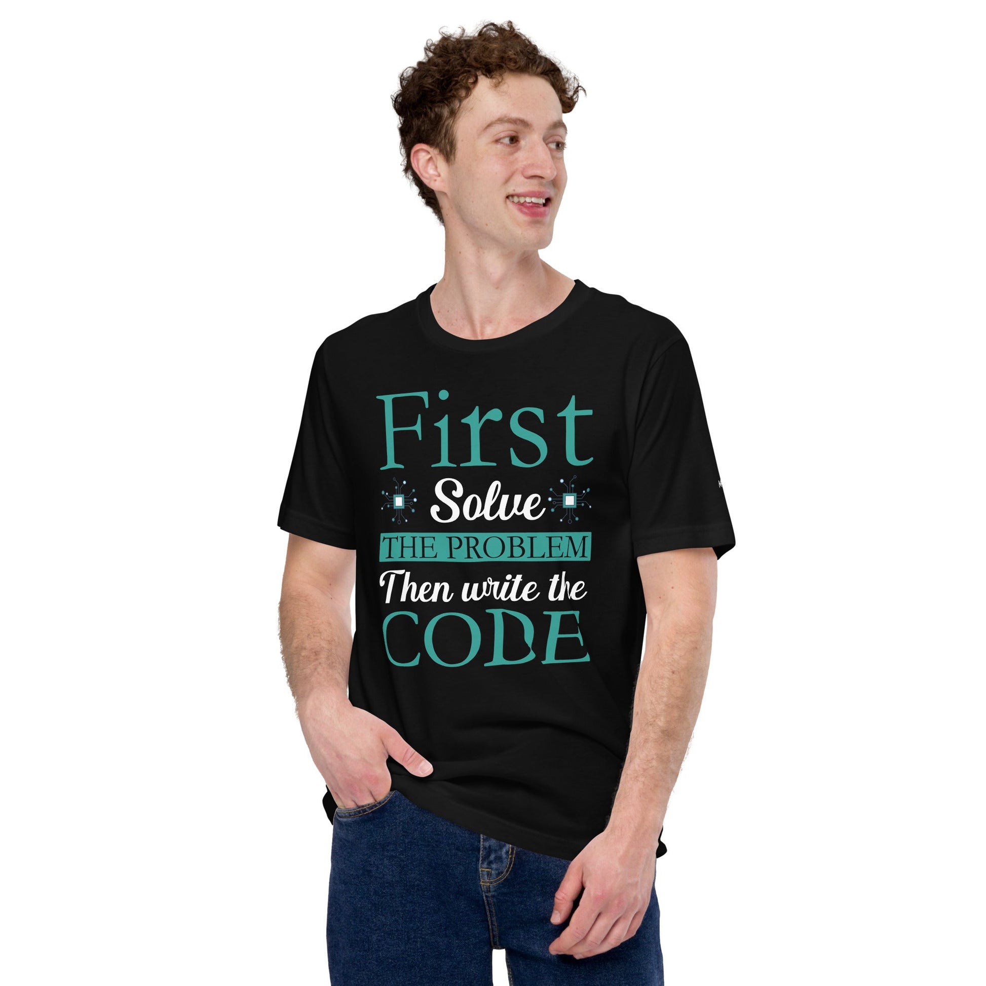 First, Solve the problem; then, Write the code V3 - Unisex t-shirt by DarkByteGear