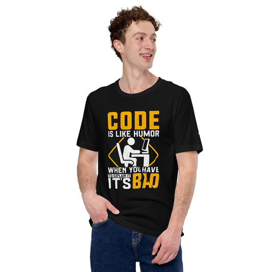 Code is like Humor - Unisex t-shirt by DarkByteGear