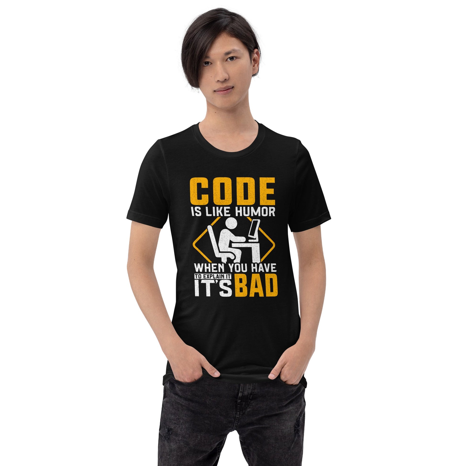 Code is like Humor - Unisex t-shirt by DarkByteGear