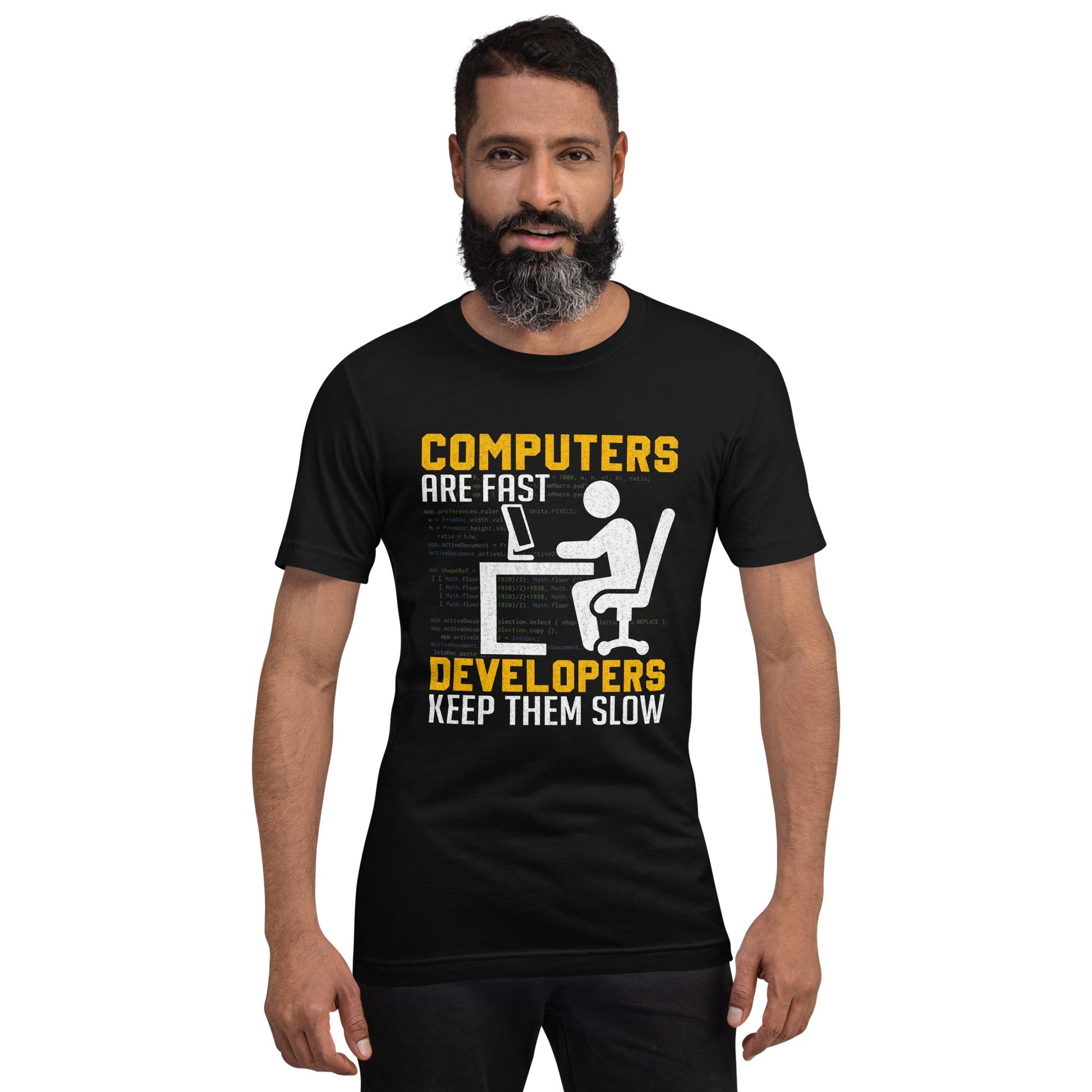 Computers are Fast, Developers make them Slow - Unisex t-shirt by DarkByteGear