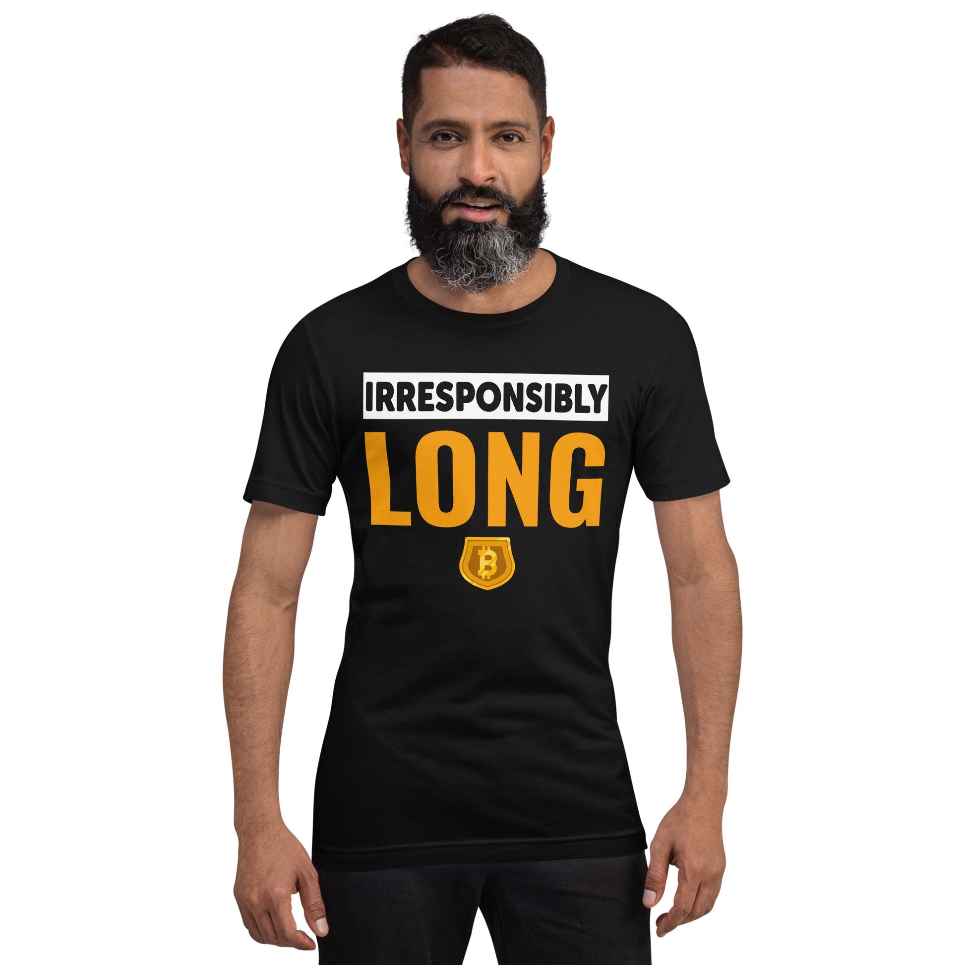 Irresponsibly Long Bitcoin - Unisex t-shirt by DarkByteGear