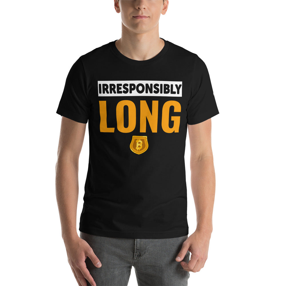 Irresponsibly Long Bitcoin - Unisex t-shirt by DarkByteGear