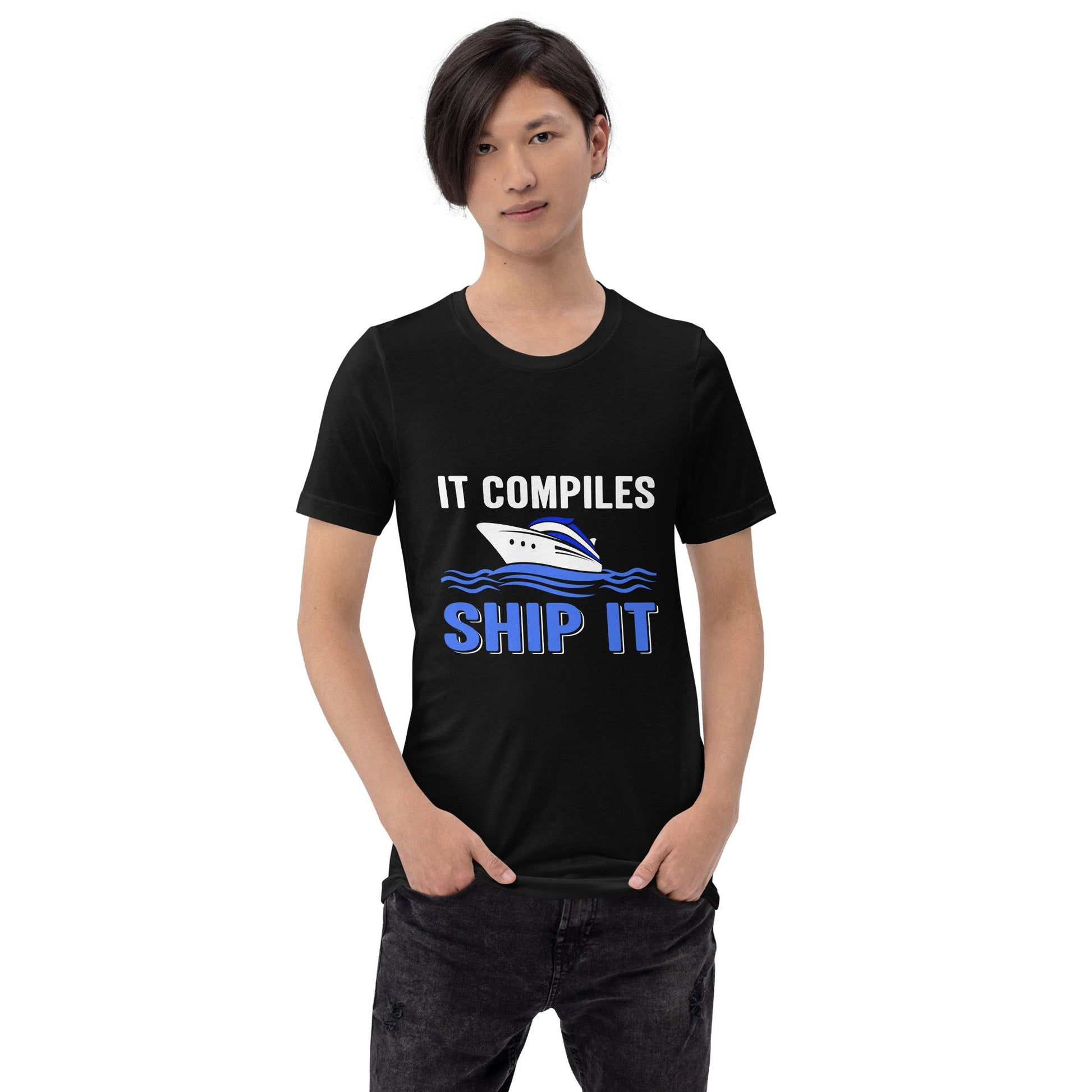 It Compiles, Ship it Unisex t-shirt by DarkByteGear