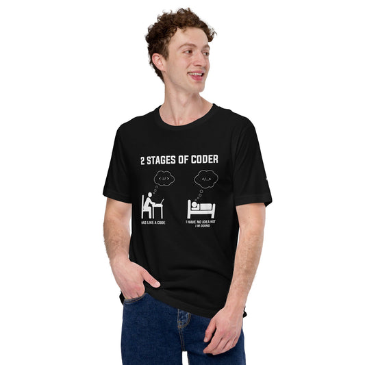 2 Stages of Coder Unisex t-shirt by DarkByteGear