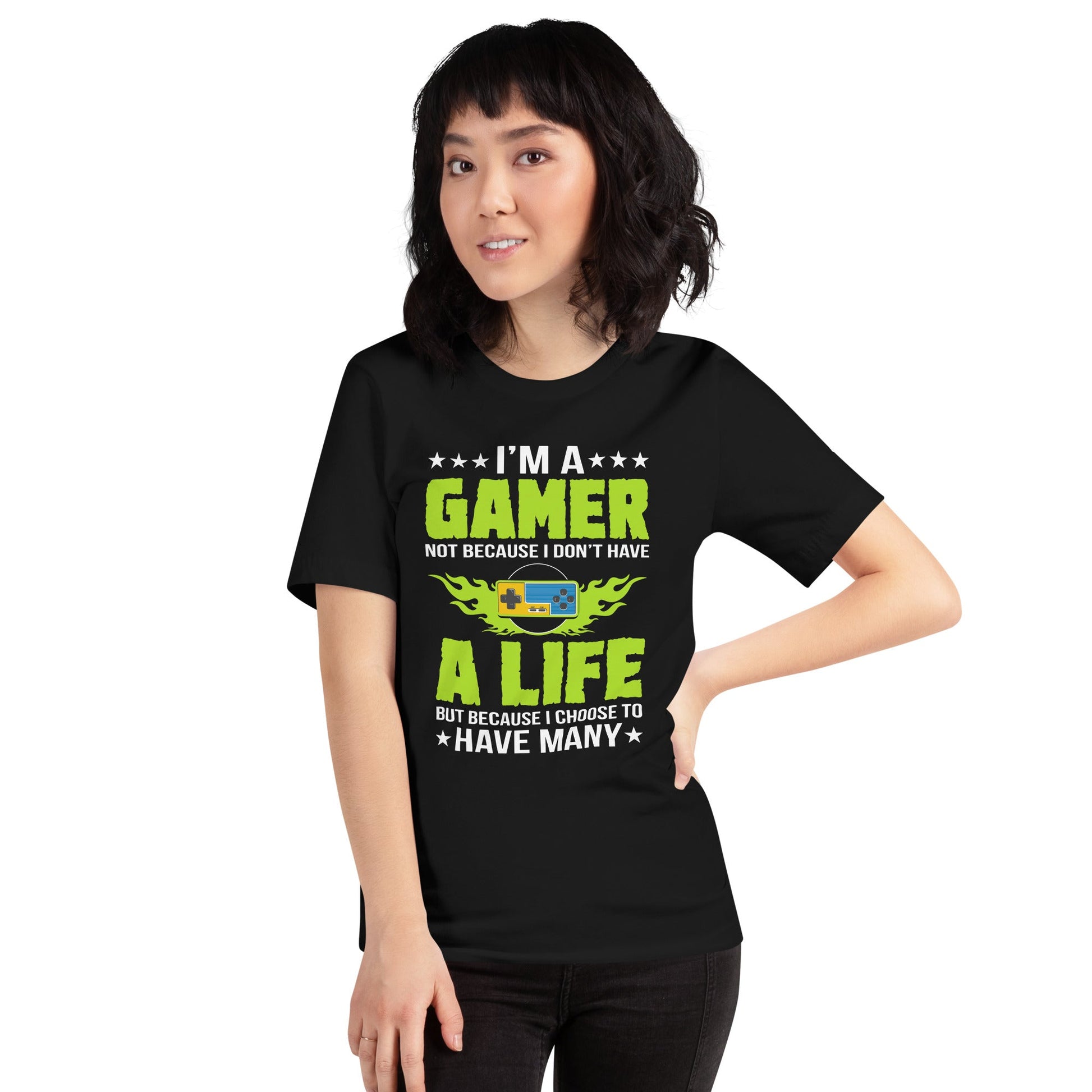 I am a Gamer Green V - Unisex t-shirt by DarkByteGear