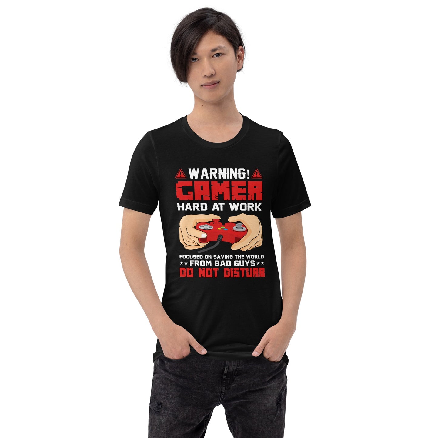 Gamer Hard at Work, Do not Disturb - Unisex t-shirt by DarkByteGear