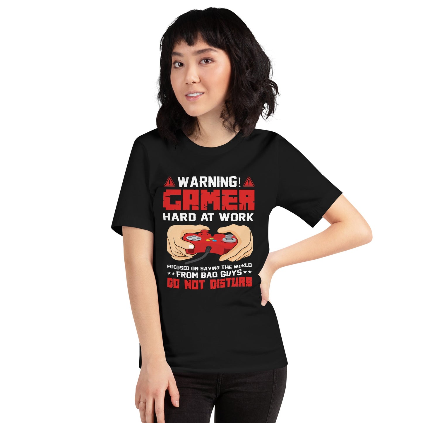 Gamer Hard at Work, Do not Disturb - Unisex t-shirt by DarkByteGear