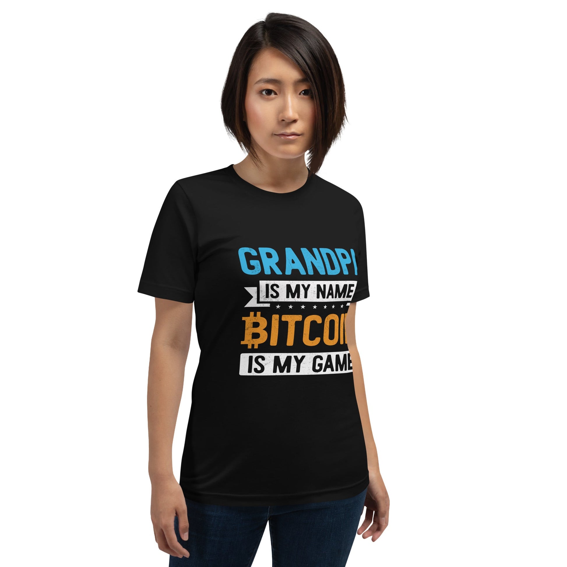 Grandpa is My Name, Bitcoin is My Game - Unisex t-shirt by DarkByteGear