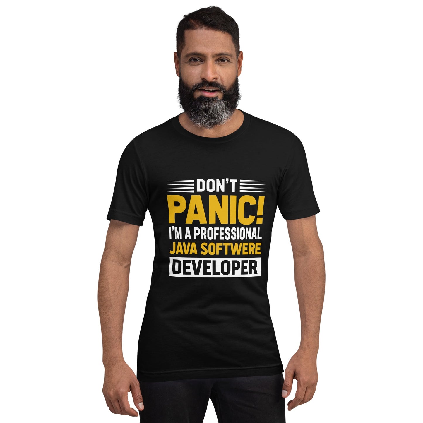 Don't Panic, I am a Professional Java Software Developer - Unisex t-shirt by DarkByteGear