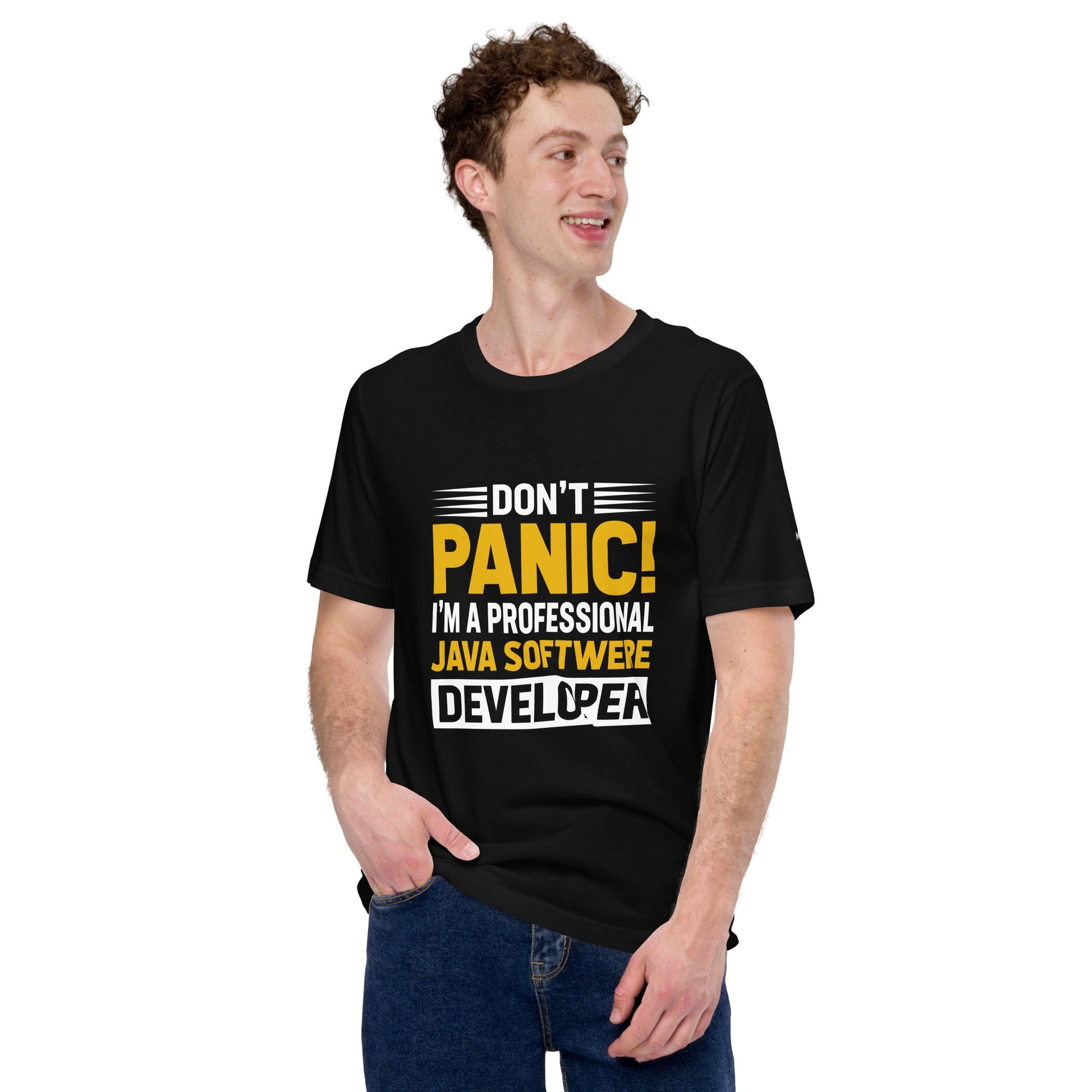 Don't Panic, I am a Professional Java Software Developer - Unisex t-shirt by DarkByteGear