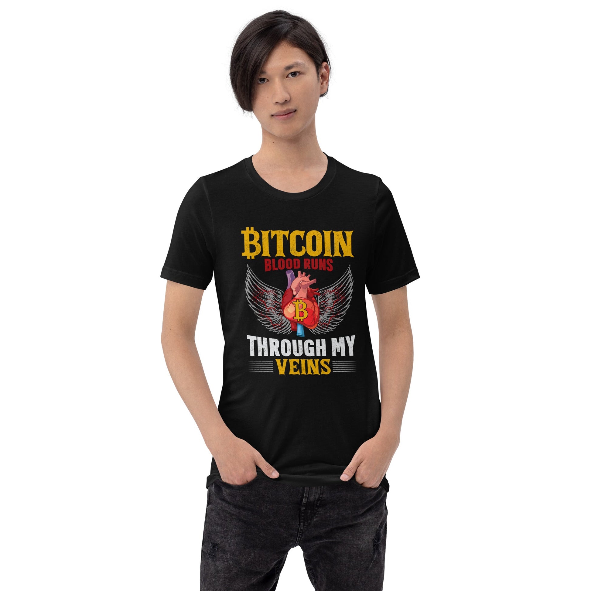 Bitcoin Blood Run Through My Vein - Unisex t-shirt by DarkByteGear