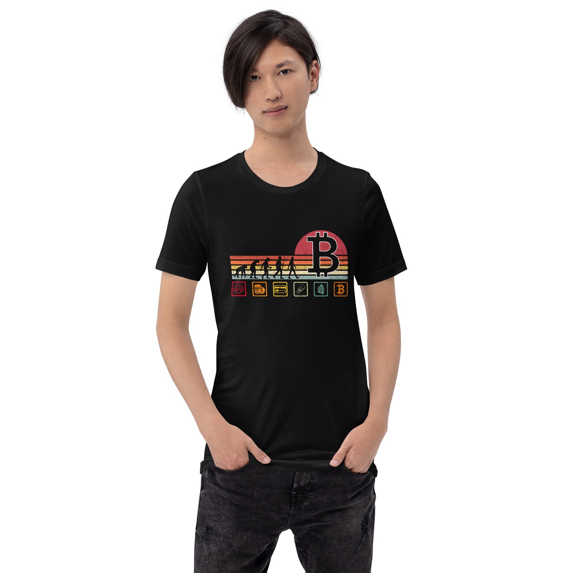 Bitcoin Evolution - Unisex t-shirt by DarkByteGear