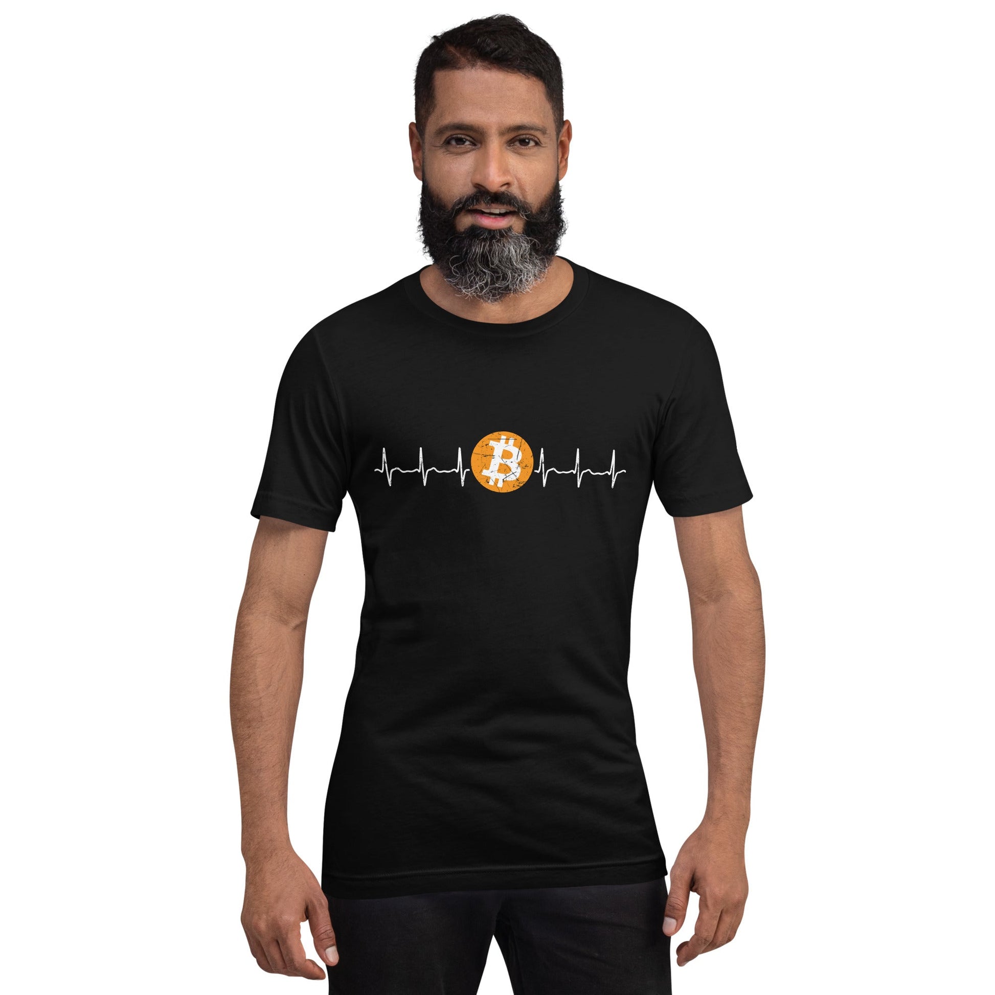 Bitcoin Heartbeat - Unisex t-shirt by DarkByteGear